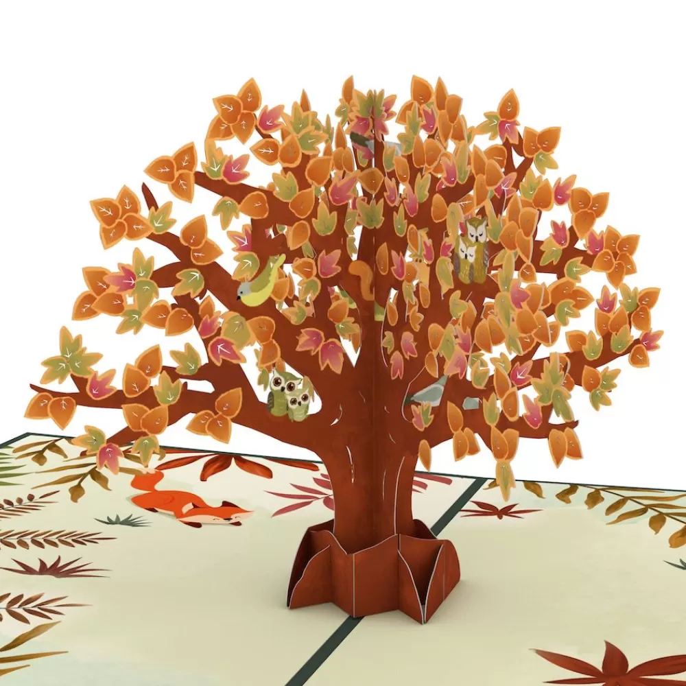 Lovepop Greeting Cards | Thanksgiving 11/27 | Fall Woodland Animal Tree Pop-Up Card