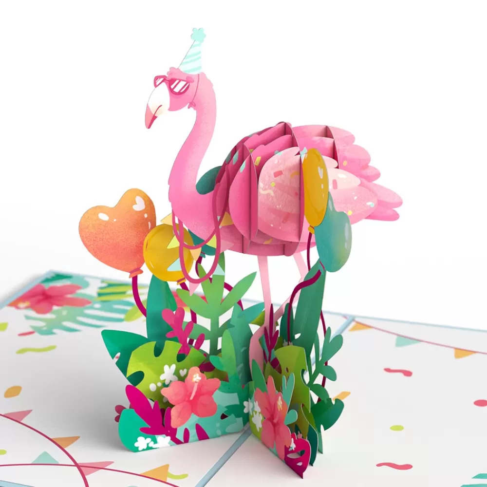 Lovepop Birthday | Flamazing Birthday Flamingo Pop-Up Card and Sentiment Set for Any Woman