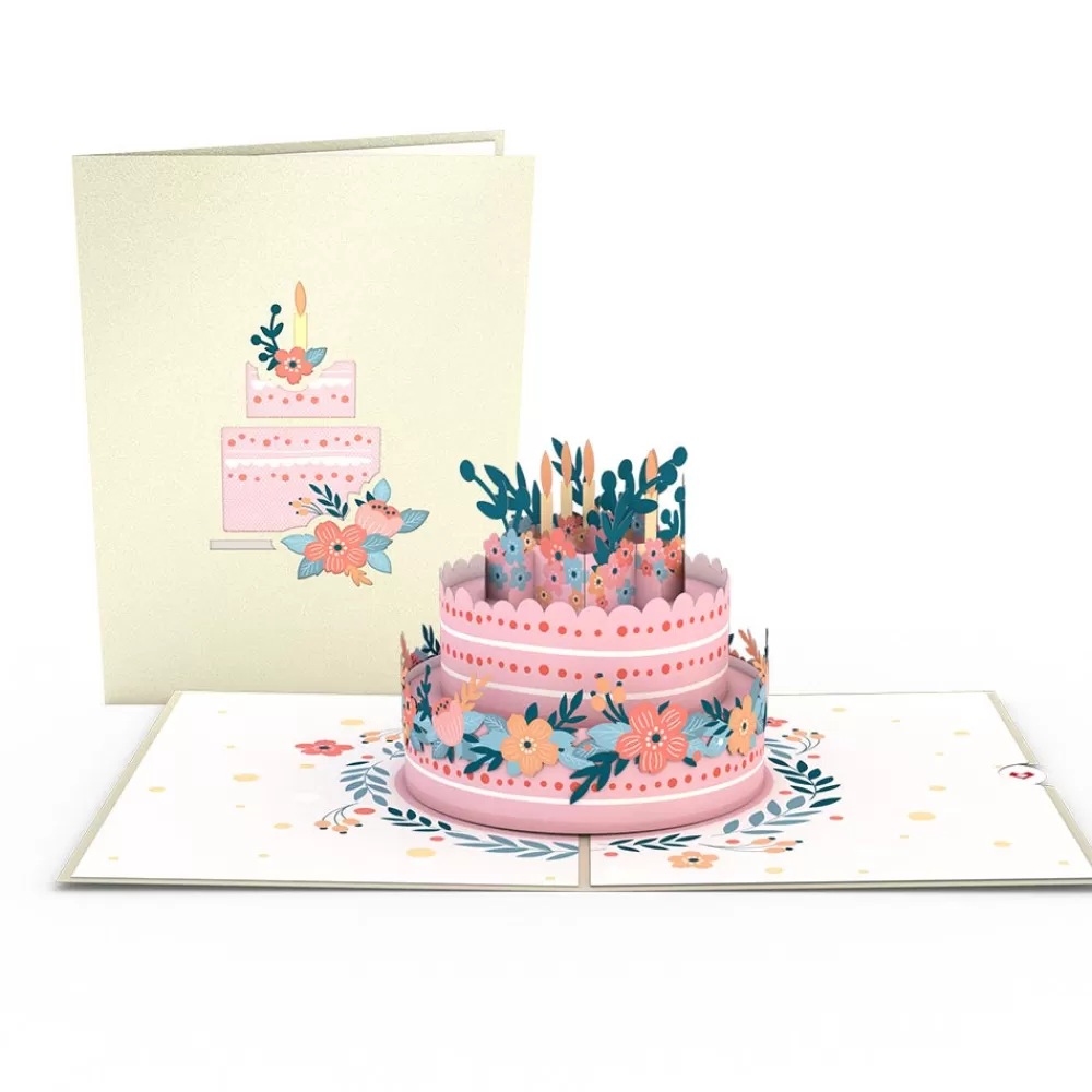 Lovepop Greeting Cards | Birthday | Floral Birthday Cake Pop-Up Card