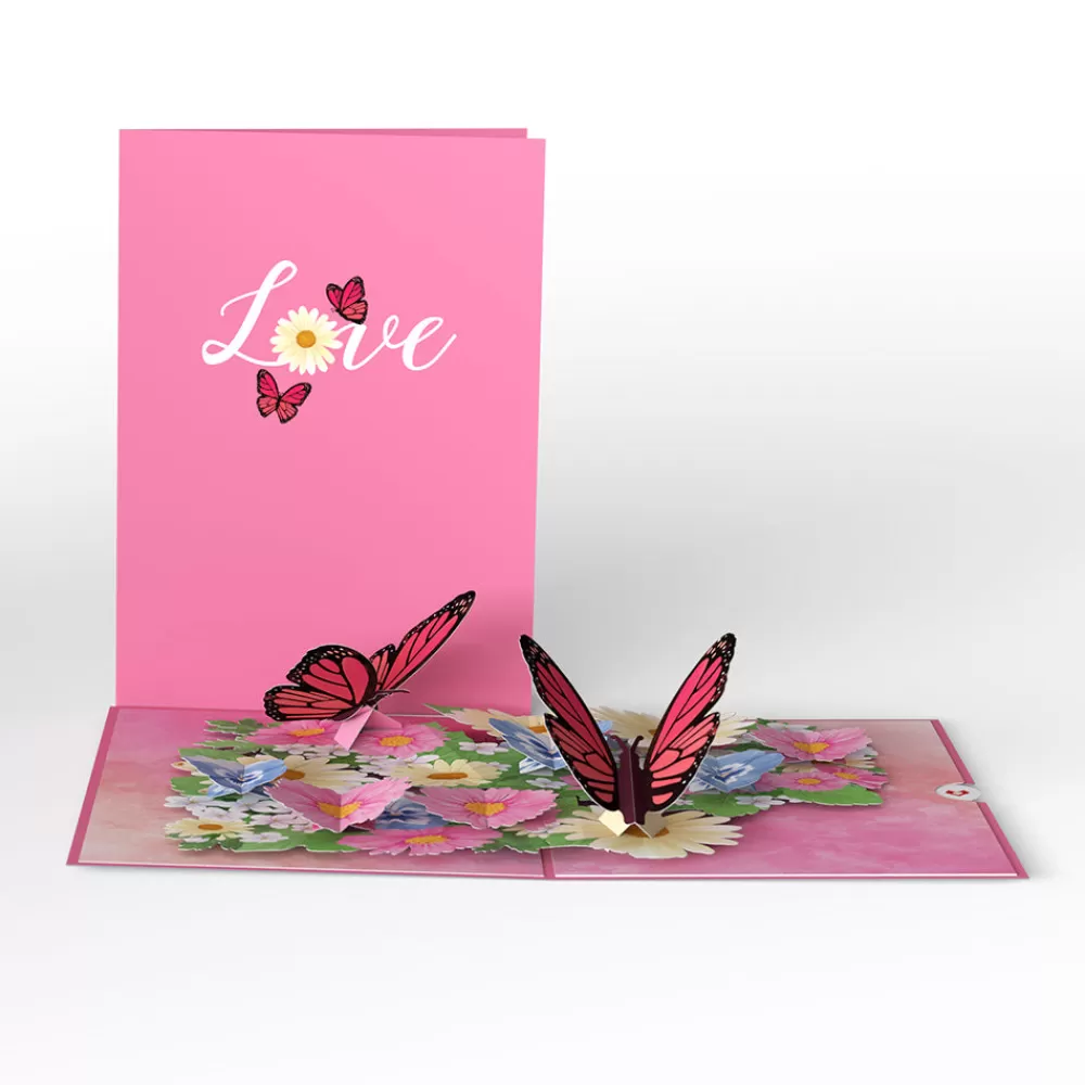 Lovepop Greeting Cards | Just Because | Floral Garden Butterflies Pop-Up Card