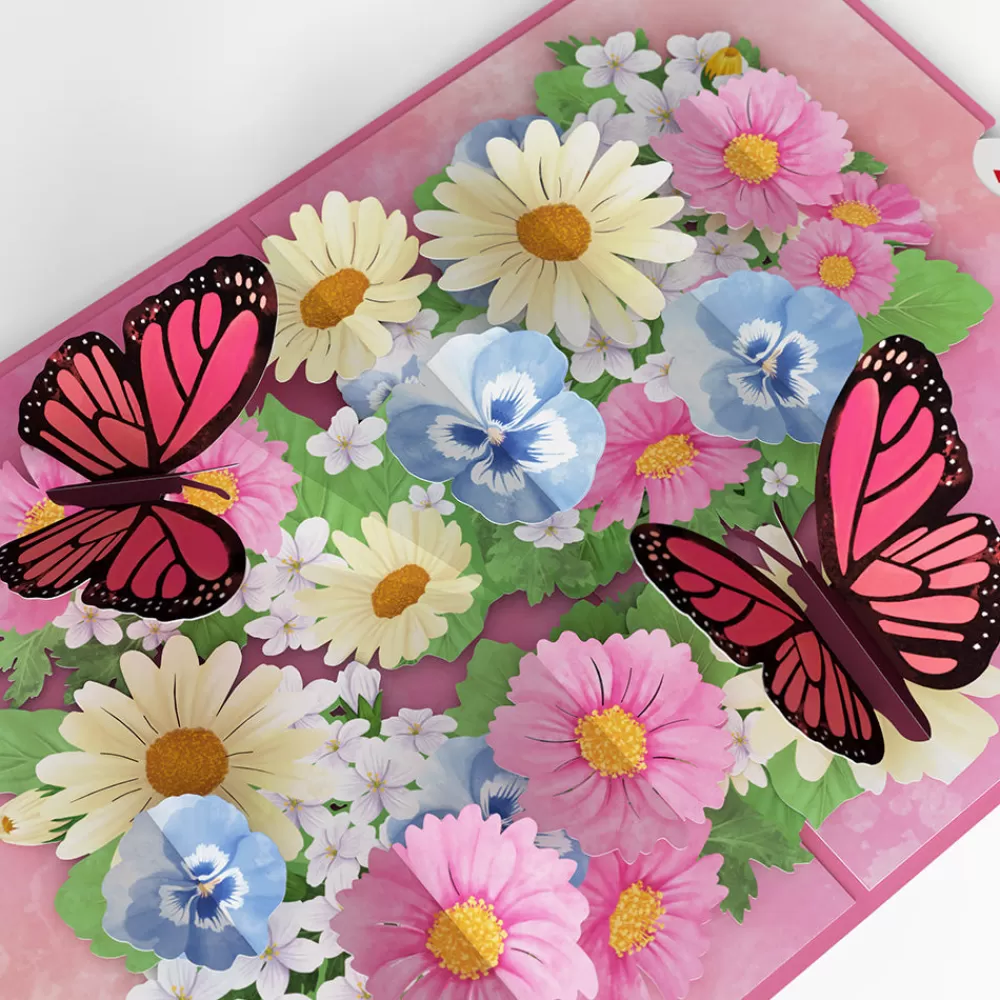 Lovepop Greeting Cards | Just Because | Floral Garden Butterflies Pop-Up Card