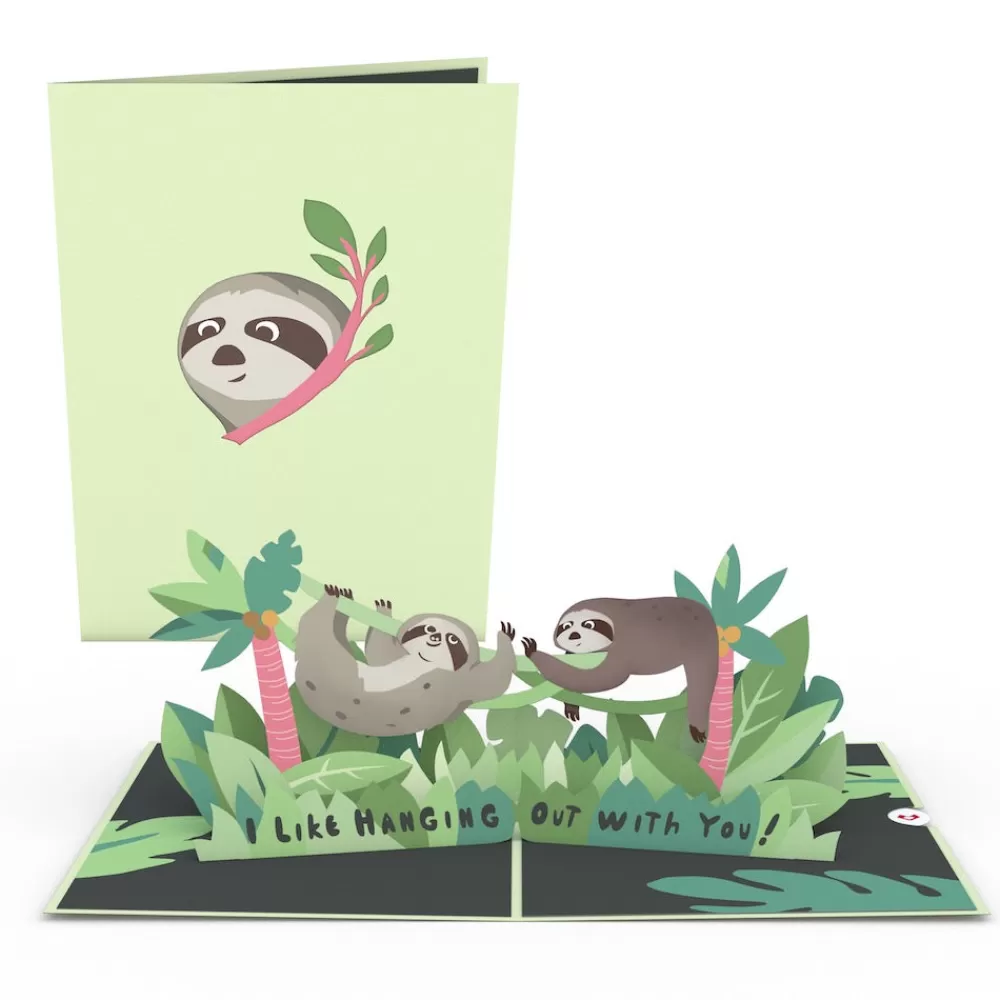 Lovepop Greeting Cards | Just Because | Friendship Sloth Pop-Up Card