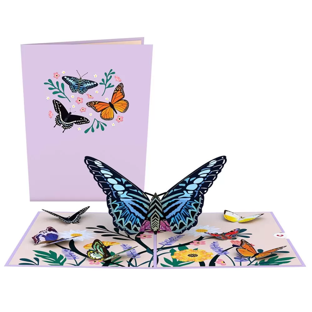 Lovepop Greeting Cards | Just Because | Garden Butterflies Pop-Up Card