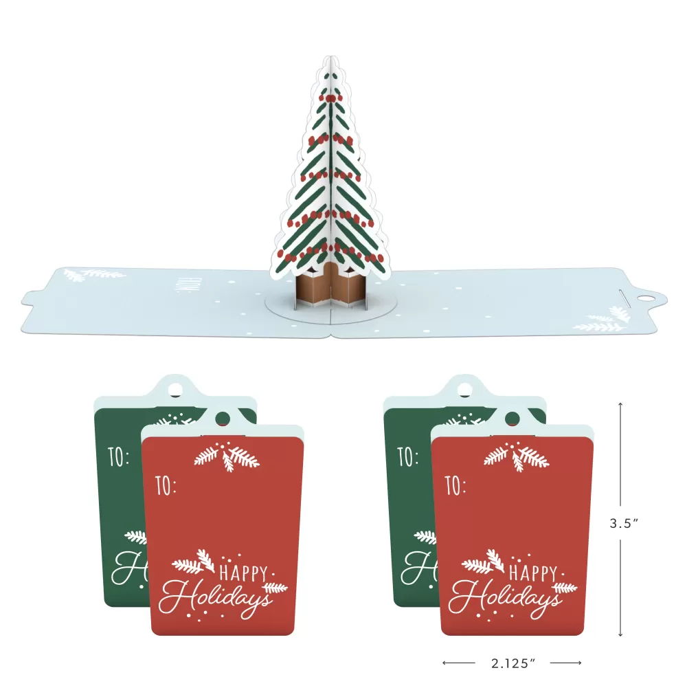 Lovepop Christmas 12/25 | Gift Tag 4-Pack: Holiday Tree