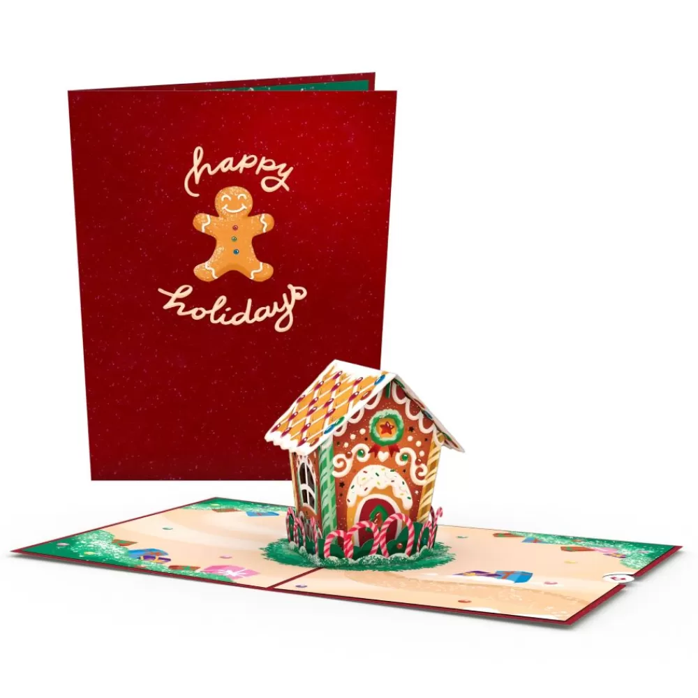 Lovepop Greeting Cards | Christmas 12/25 | Gingerbread House Pop-Up Card