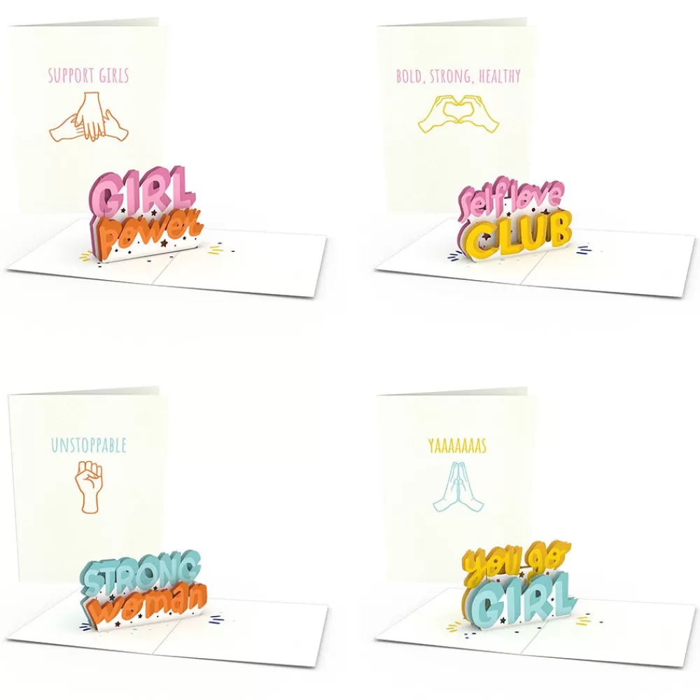 Lovepop Notecards | Just Because | Girl Power Notecards (Assorted 4-Pack)