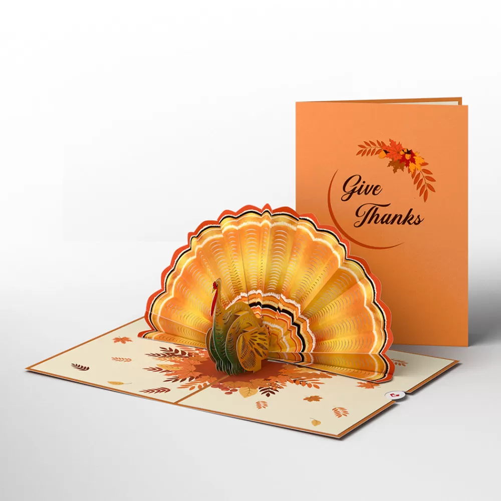 Lovepop Greeting Cards | Thanksgiving 11/27 | Give Thanks Turkey Pop-Up Card