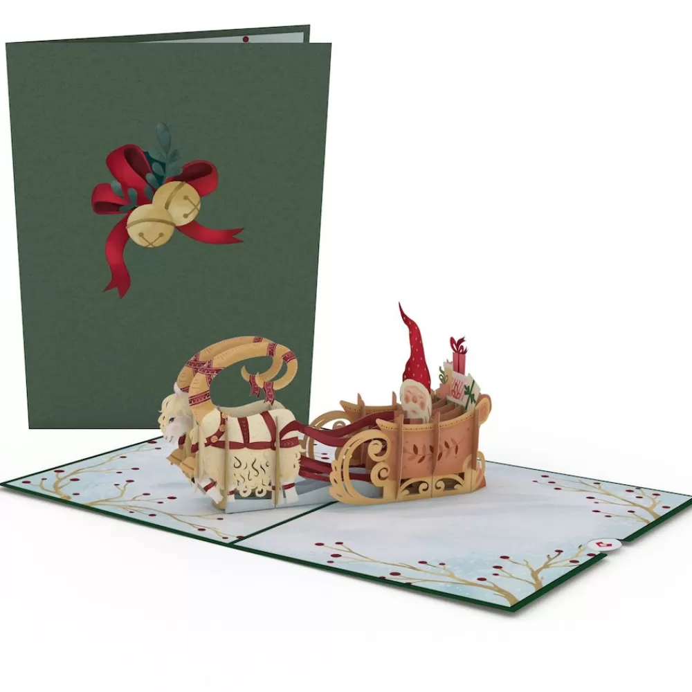 Lovepop Greeting Cards | Christmas 12/25 | Gnome Sleigh Pop-Up Card