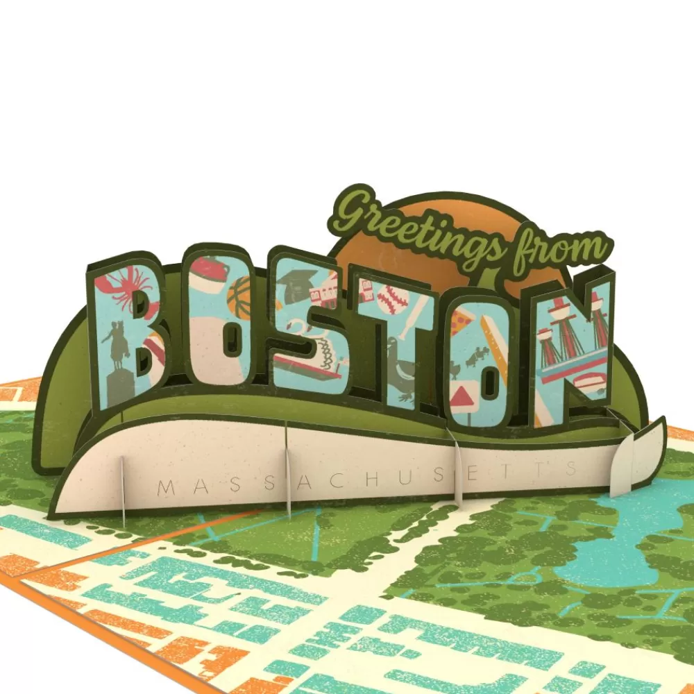 Lovepop Just Because | Greetings From Boston Pop-Up Card