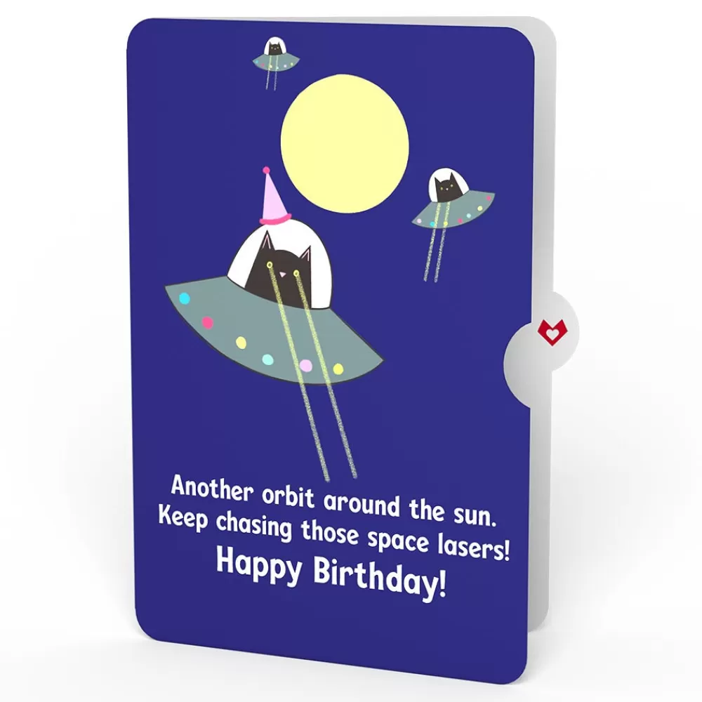 Lovepop Birthday | Grim Reaper Dark Humor Birthday with Space Laser Cats Pop-Up Card and Sentiment Set