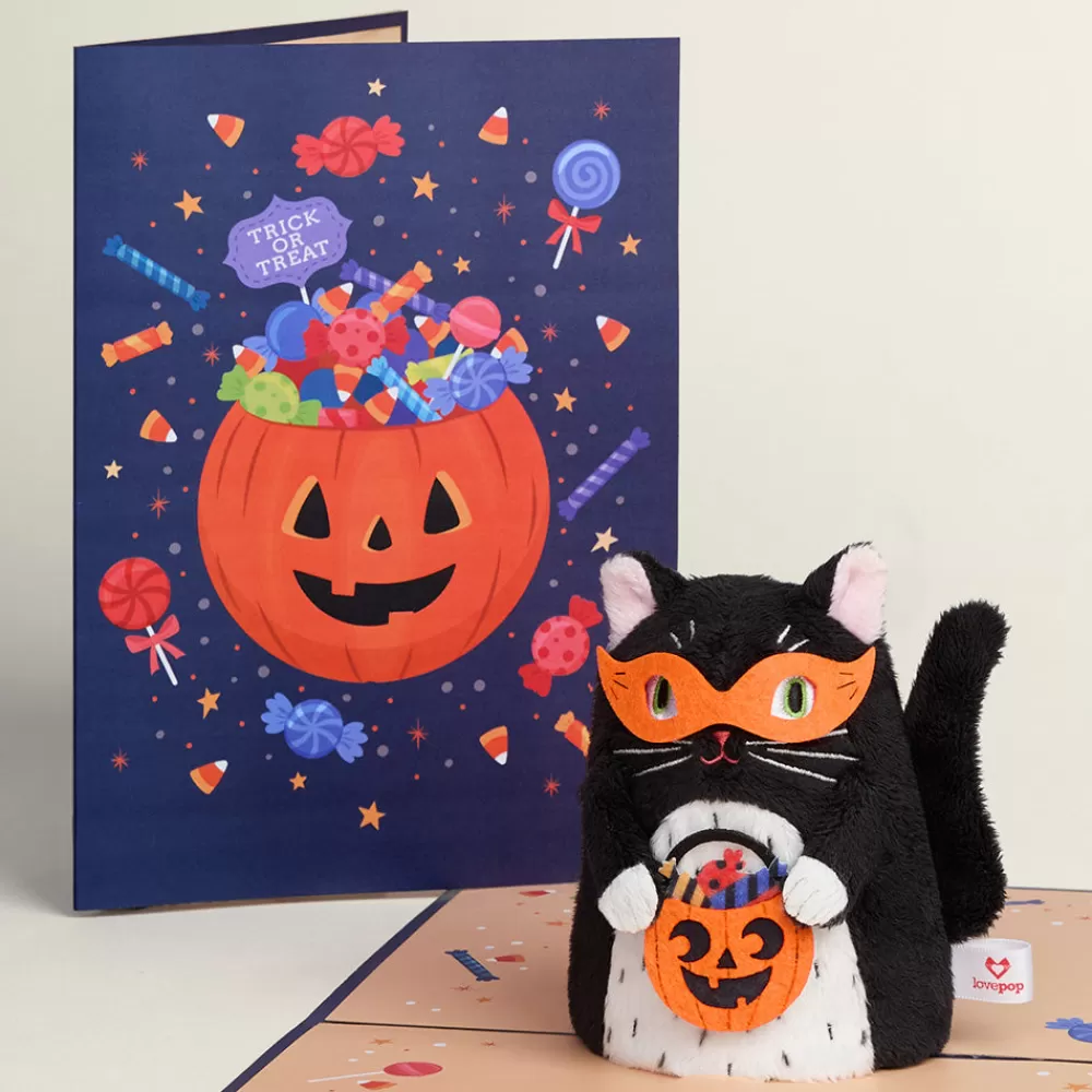 Lovepop Plushpop | Halloween 10/31 | Halloween Cat Plushpop Card