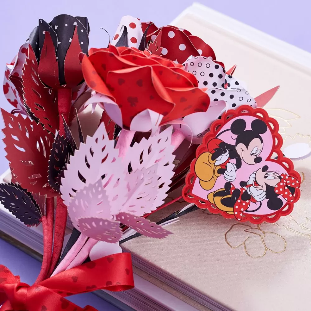 Lovepop Pop-Up Bouquets | Handcrafted Paper Flowers | Handcrafted Paper Flowers: Disney’s Mickey & Minnie Lovestruck Roses (6-Stem)