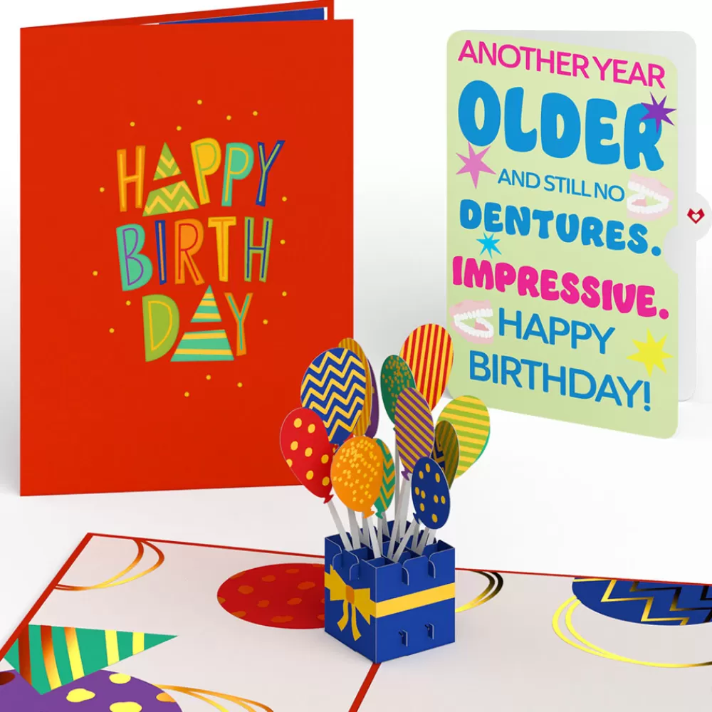 Lovepop Birthday | Happy Birthday Balloons Pop-Up Card and Sentiment Set