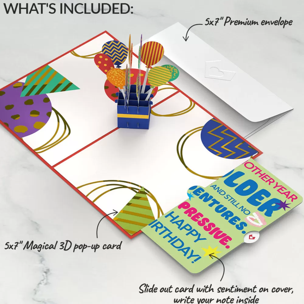 Lovepop Birthday | Happy Birthday Balloons Pop-Up Card and Sentiment Set