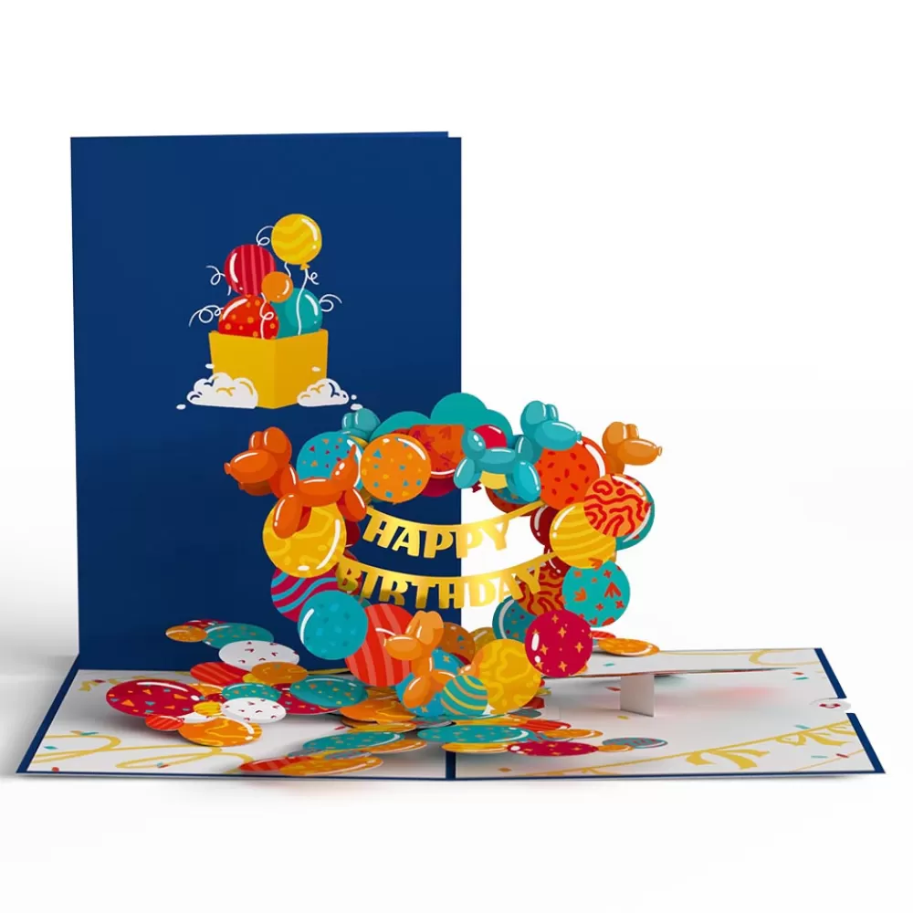 Lovepop Greeting Cards | Birthday | Happy Birthday Banner and Balloons Pop-Up Card