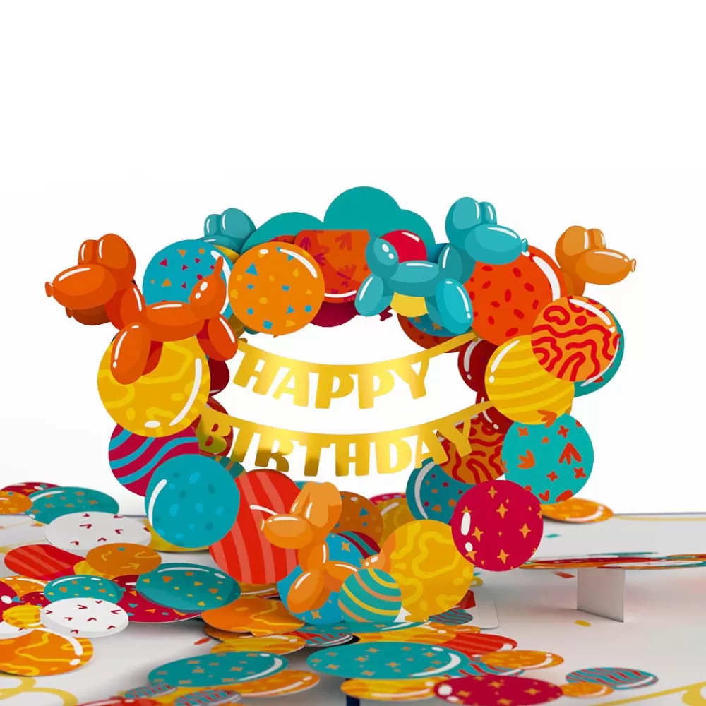 Lovepop Greeting Cards | Birthday | Happy Birthday Banner and Balloons Pop-Up Card