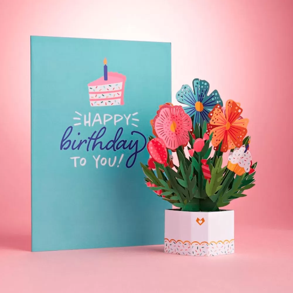 Lovepop Pop-Up Bouquets | Birthday | Happy Birthday Card with Mini Bouquet