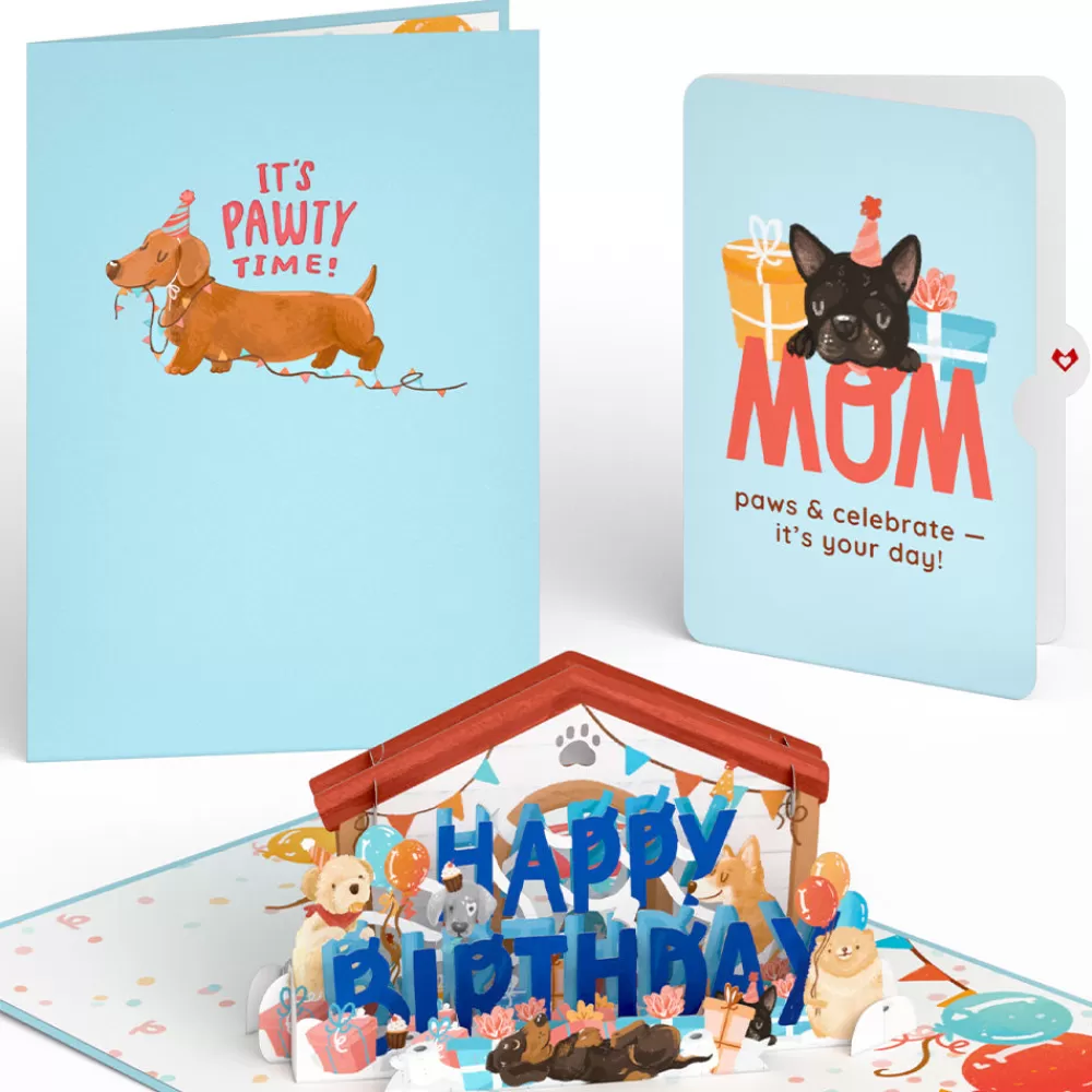 Lovepop Birthday | Mom | Happy Birthday Dogs Pop-Up Card and Sentiment Set for Mom