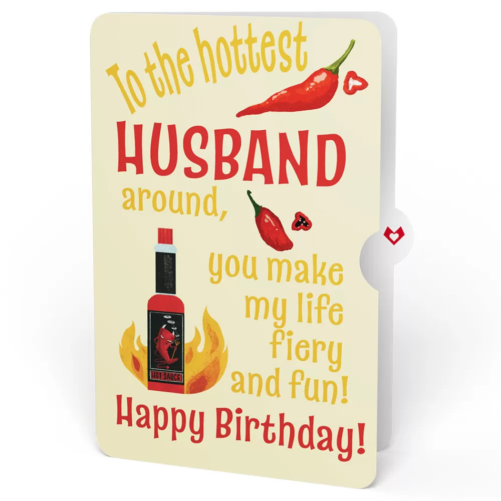 Lovepop Birthday | Him | Happy Birthday Hot Stuff Pop-Up Card and Sentiment Set for Husband
