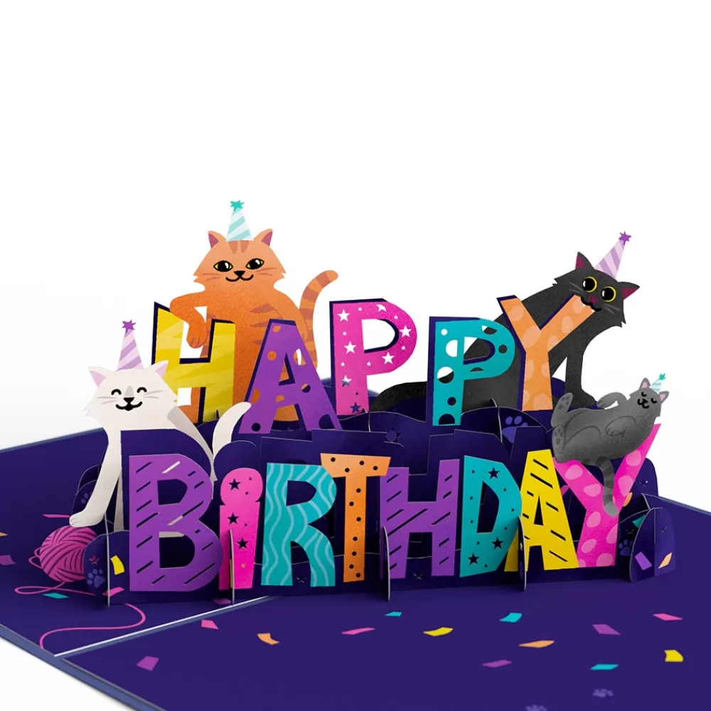 Lovepop Birthday | Happy Birthday with Space Laser Cats Pop-Up Card and Sentiment Set