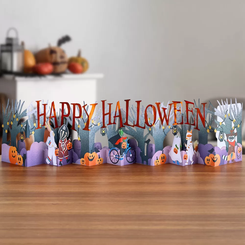 Lovepop Decor | Halloween 10/31 | Happy Halloween Trick-or-Treat Loooooong Card™ (Expands to 2 feet)