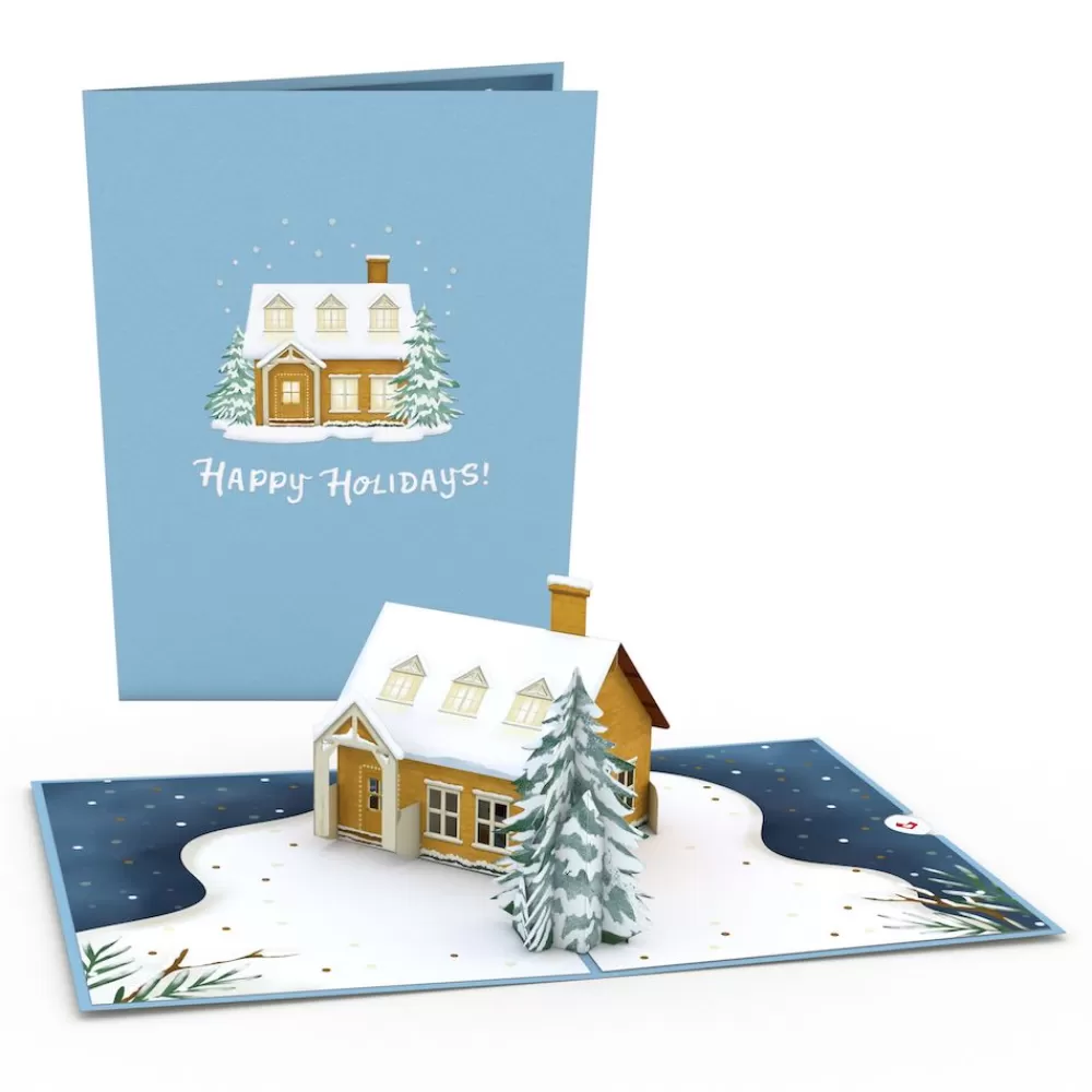 Lovepop Greeting Cards | Christmas 12/25 | Happy Holidays House Pop-Up Card