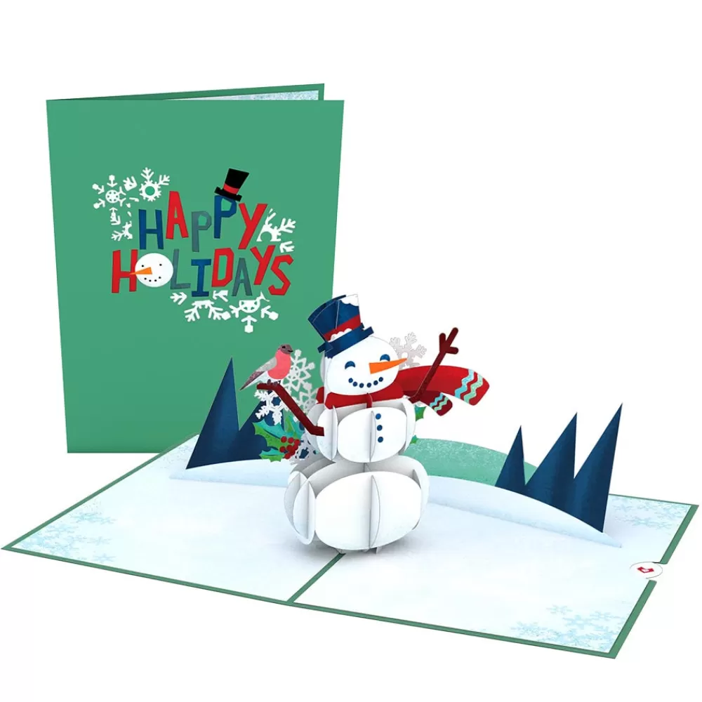 Lovepop Greeting Cards | New Year 1/1 | Happy Holidays Snowman Pop-Up Card