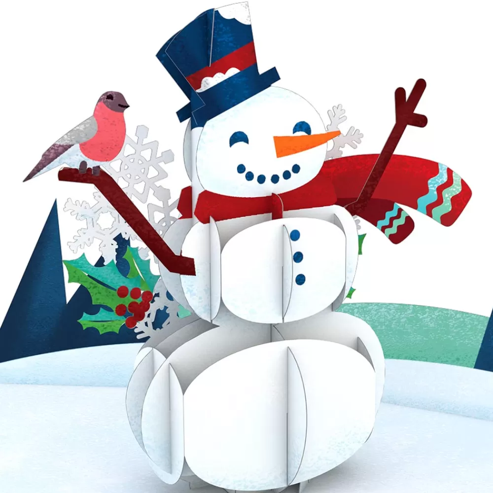 Lovepop Greeting Cards | New Year 1/1 | Happy Holidays Snowman Pop-Up Card