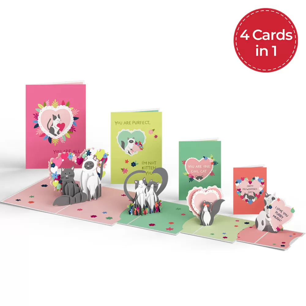 Lovepop Valentine'S Day 2/14 | Happy Meowentine’s Day Cat 4-in-1 Nesting Card