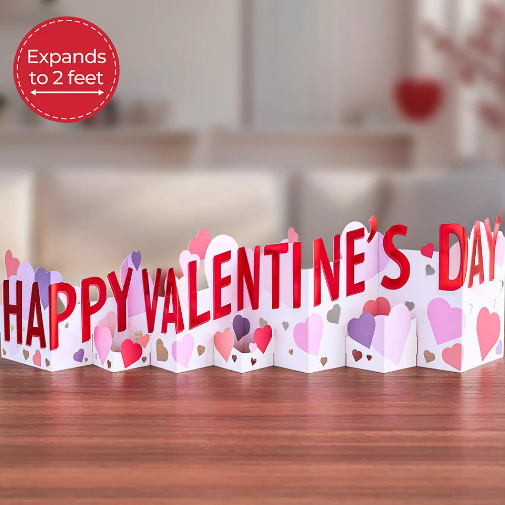 Lovepop Decor | Valentine'S Day 2/14 | Happy Valentine's Day Loooooong Card™ (Expands to 2 feet)