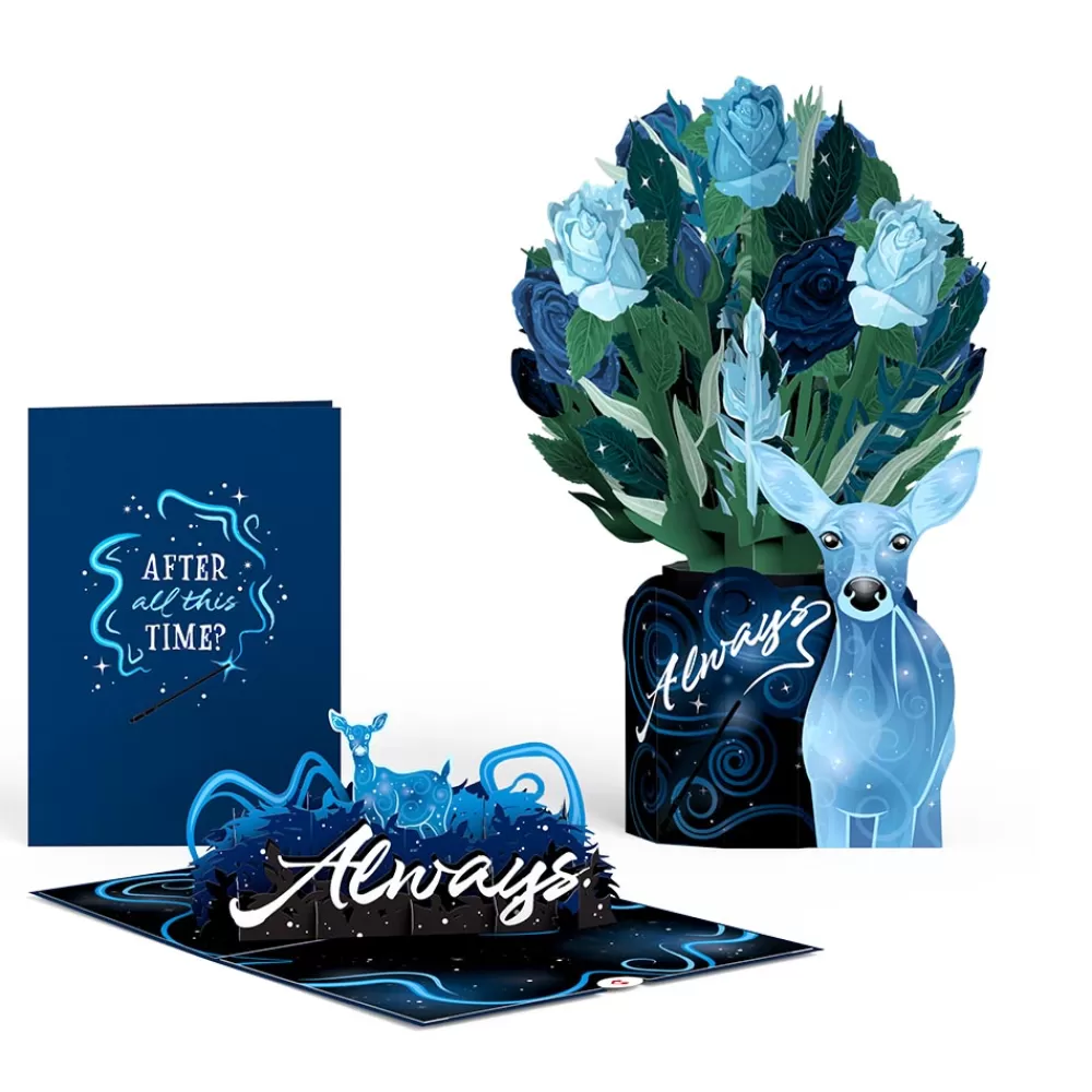 Lovepop Pop-Up Bouquets | Card & Gift Bundles | Harry Potter™ Always Pop-Up Card & Flower Buds Bouquet Bundle