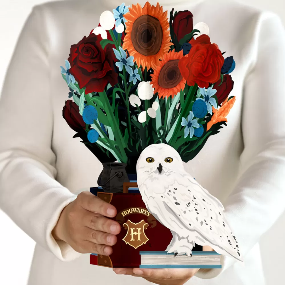 Lovepop Pop-Up Bouquets | Card & Gift Bundles | Harry Potter™ Hedwig™ Birthday Pop-Up Card & Flower Buds Bouquet Bundle