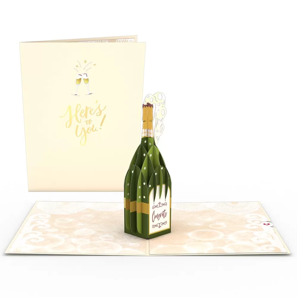 Lovepop Greeting Cards | Congratulations | Here's to You Champagne Pop-Up Card