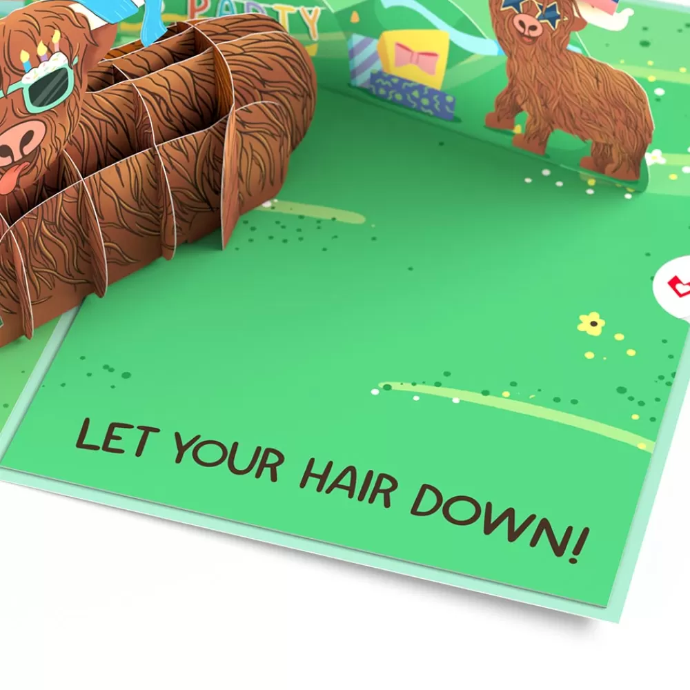 Lovepop Greeting Cards | Birthday | Highland Cow Birthday Pop-Up Card