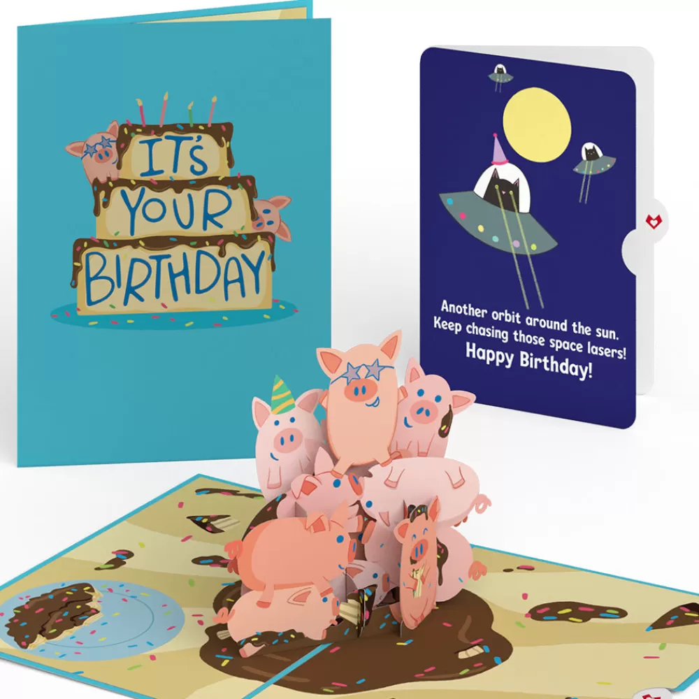 Lovepop Birthday | Hog Wild with Space Laser Cats Birthday Pop-Up Card and Sentiment Set