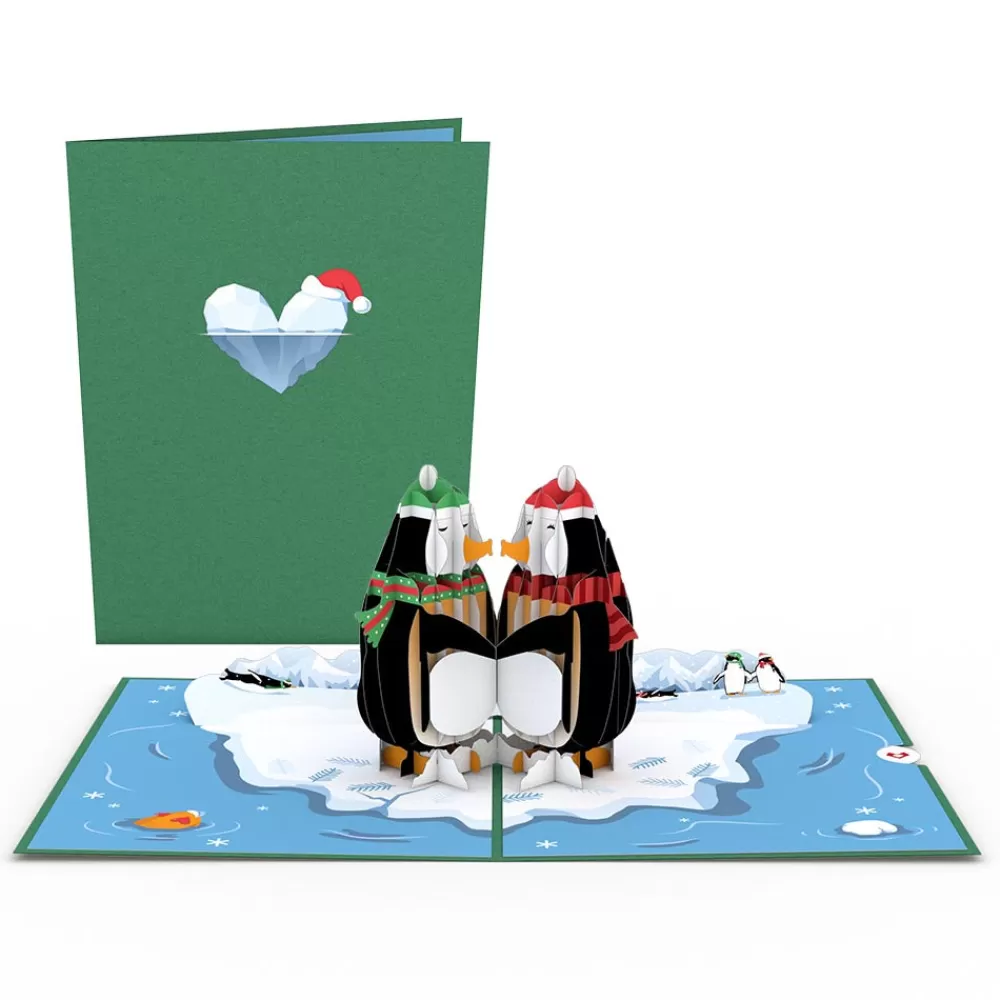 Lovepop Greeting Cards | Christmas 12/25 | Holiday Penguins Pop-Up Card