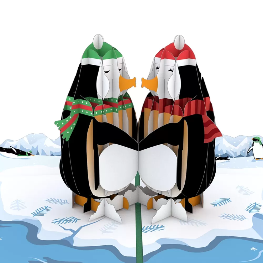 Lovepop Greeting Cards | Christmas 12/25 | Holiday Penguins Pop-Up Card