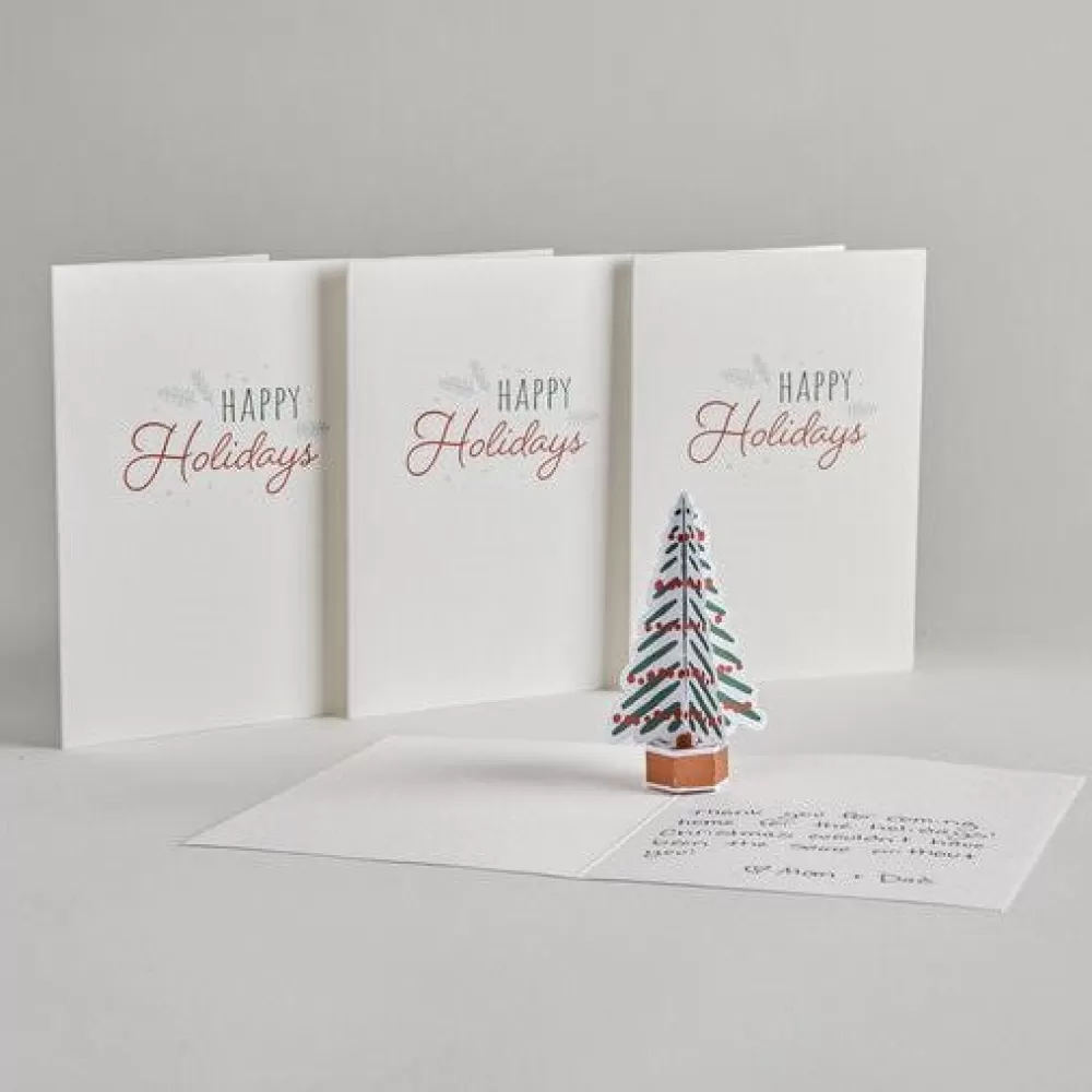 Lovepop Notecards | Christmas 12/25 | Holiday Tree Notecards (Assorted 4-Pack)