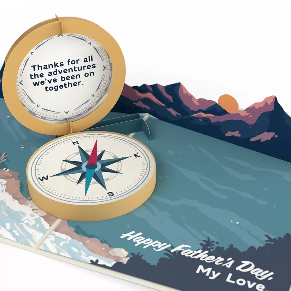 Lovepop Father'S Day 6/15 | Dad | Husband Happy Father’s Day Compass Pop-Up Card