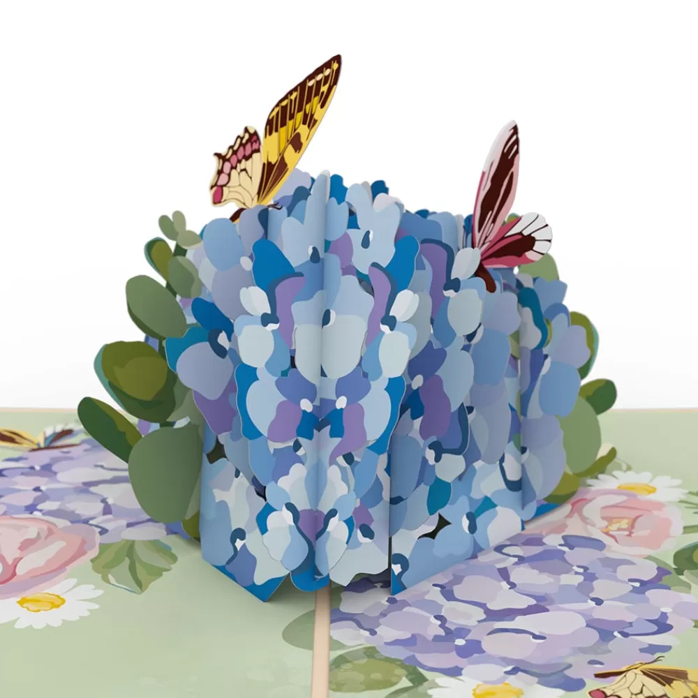 Lovepop Greeting Cards | Just Because | Hydrangea Butterflies Pop-Up Card