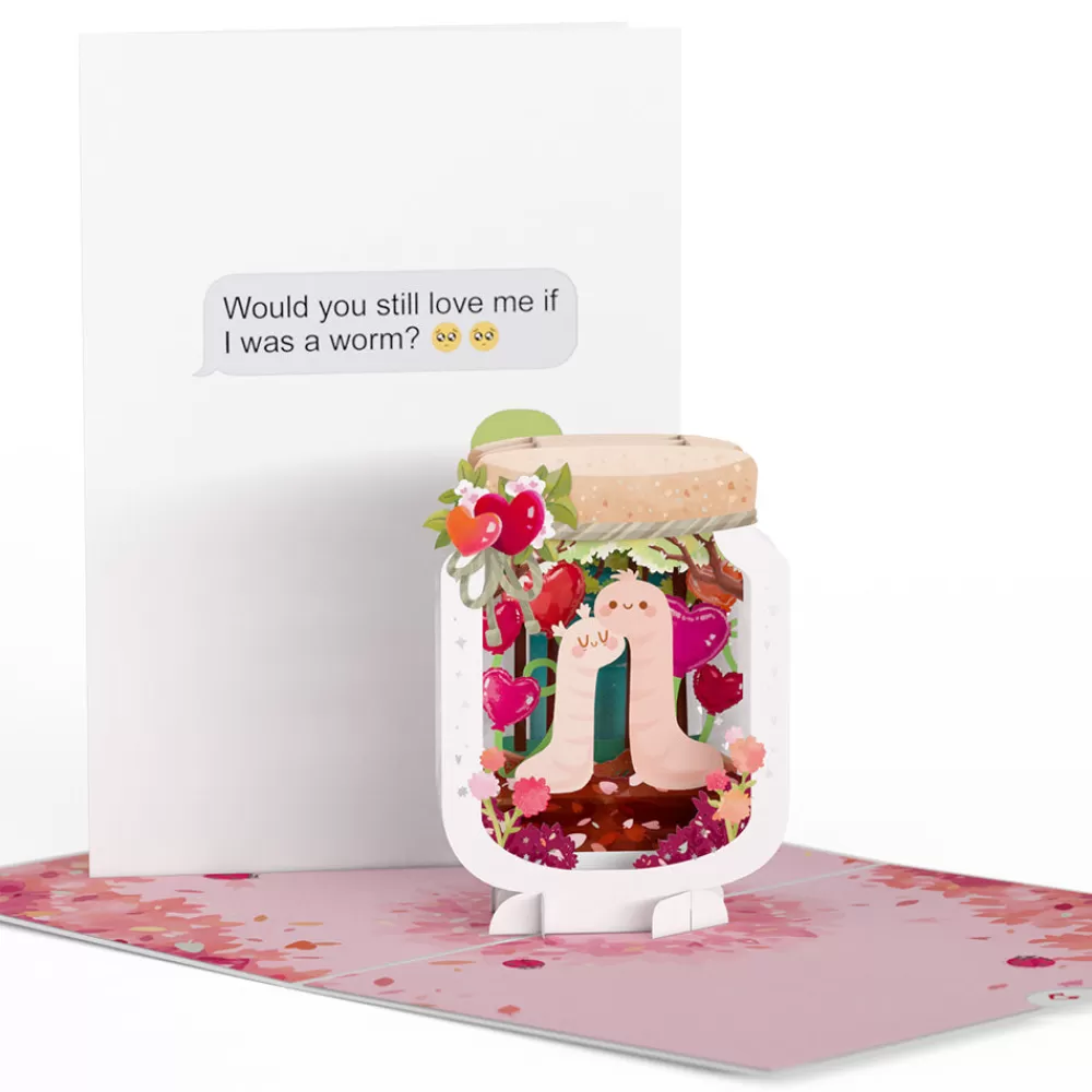 Lovepop Greeting Cards | Anniversary | If I Was A Worm Love Pop-Up Card