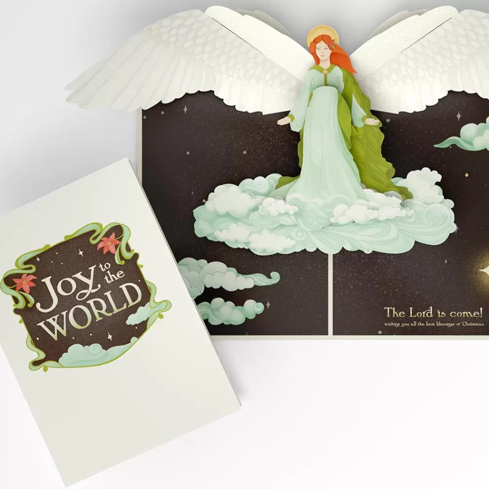 Lovepop Greeting Cards | Religious | Joy to the World Christmas Angel Pop-Up Card