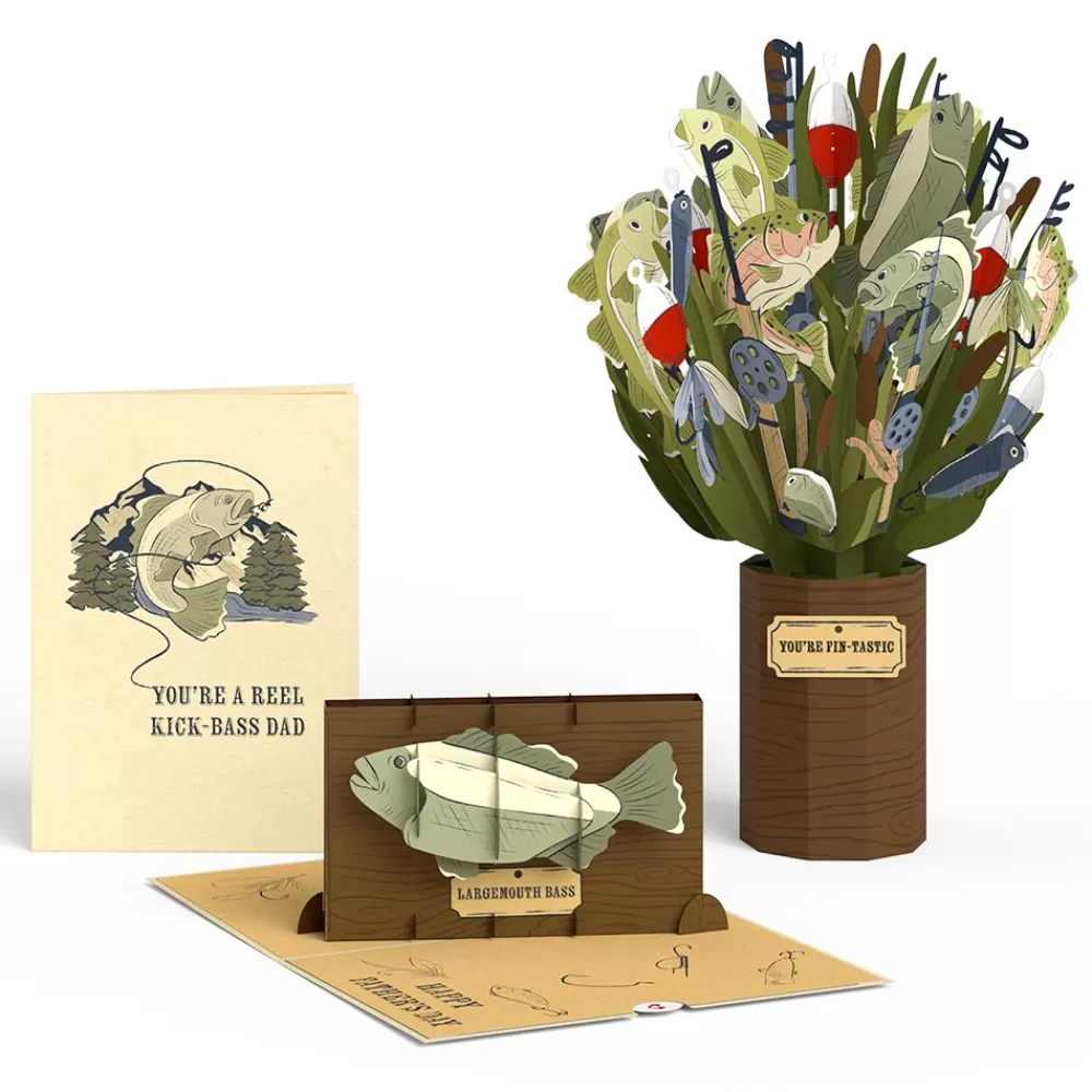 Lovepop Card & Gift Bundles | Decor | Kick-Bass Dad Father's Day Pop-Up Card & Bouquet Bundle