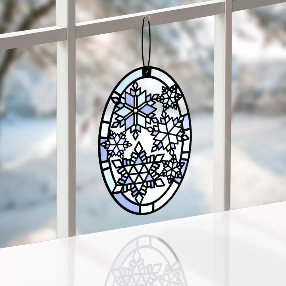 Lovepop Suncatcher Cards | Decor | Let It Snow Snowflakes Suncatcher Card