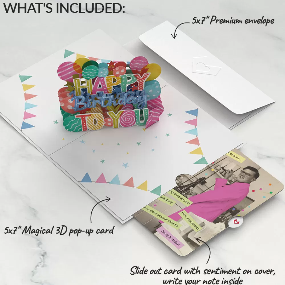 Lovepop Birthday | Let's Celebrate Birthday Pop-Up Card and Sentiment Set