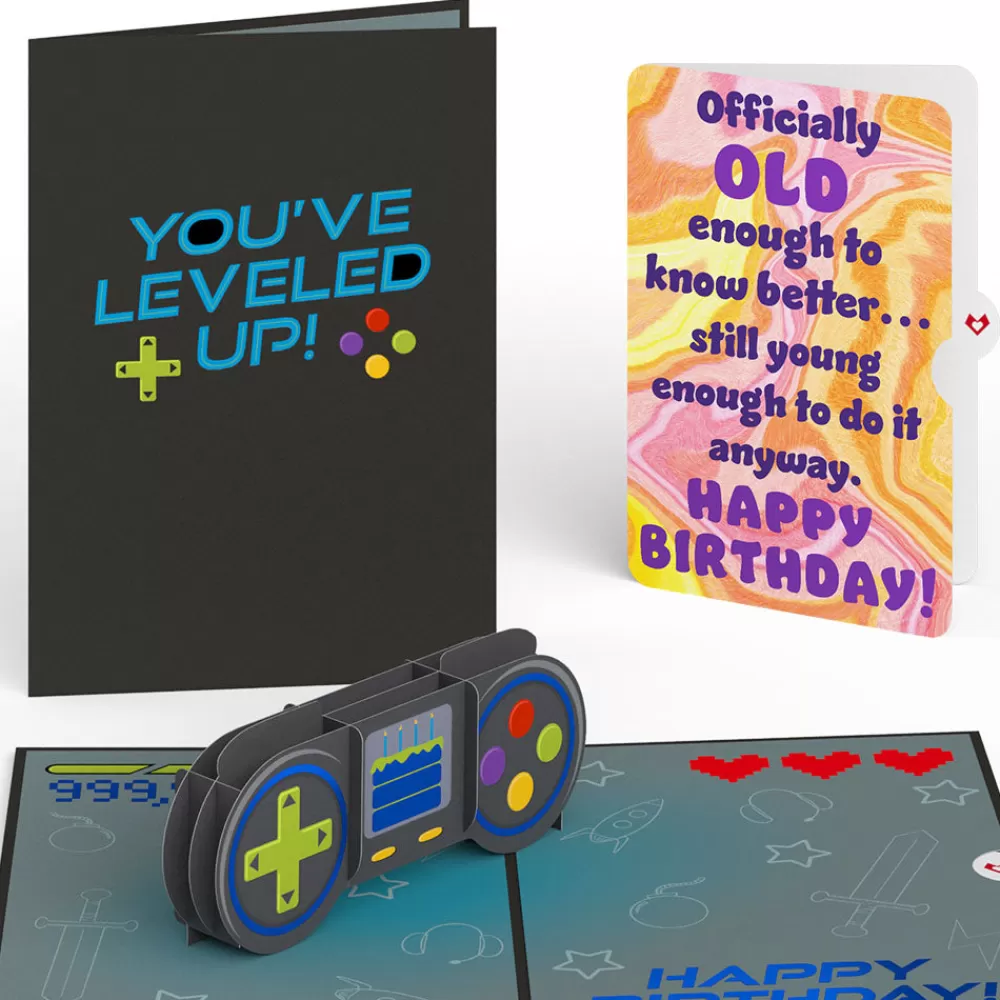 Lovepop Birthday | Him | Leveled Up Gamer Birthday Pop-Up Card and Sentiment Set