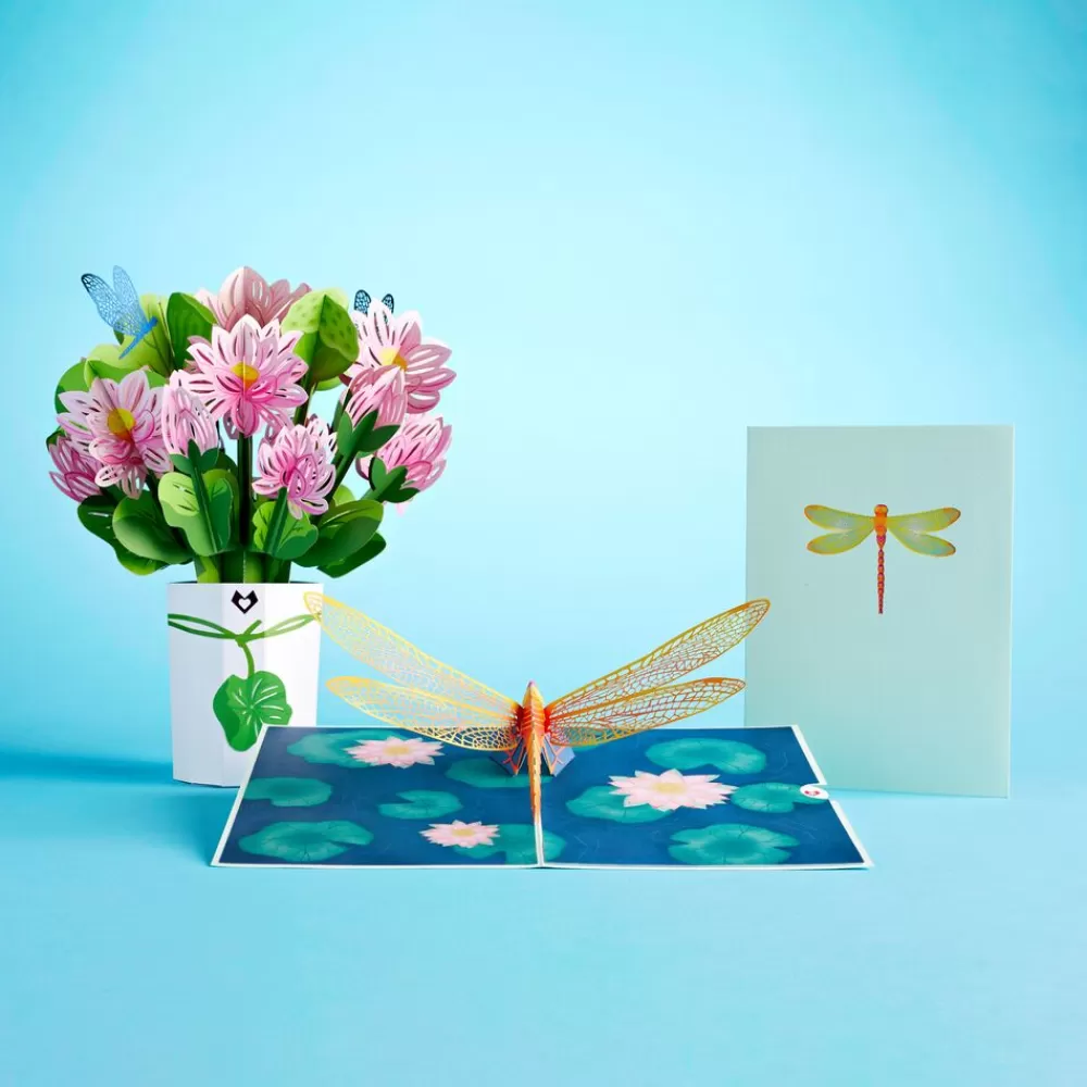 Lovepop Pop-Up Bouquets | Card & Gift Bundles | Lotus & Dragonfly Bundle