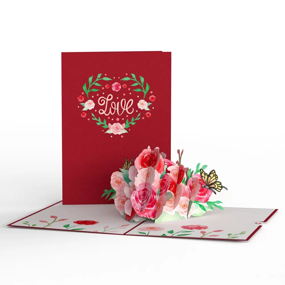 Lovepop Greeting Cards | Valentine'S Day 2/14 | Love Rose & Butterflies Pop-Up Card