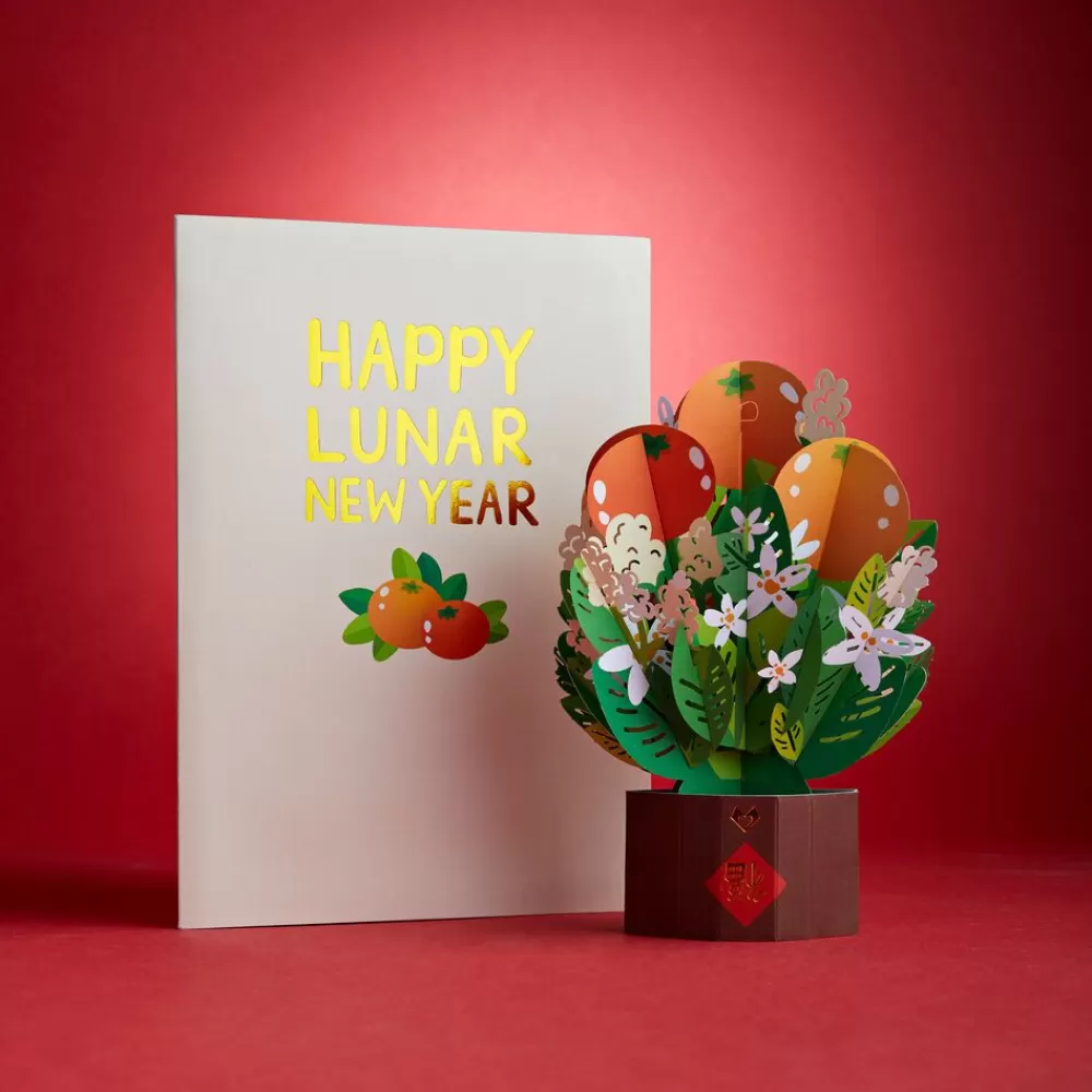 Lovepop Pop-Up Bouquets | Lunar New Year 1/29 | Lunar New Year Tangerine Tree Card with Mini Bouquet