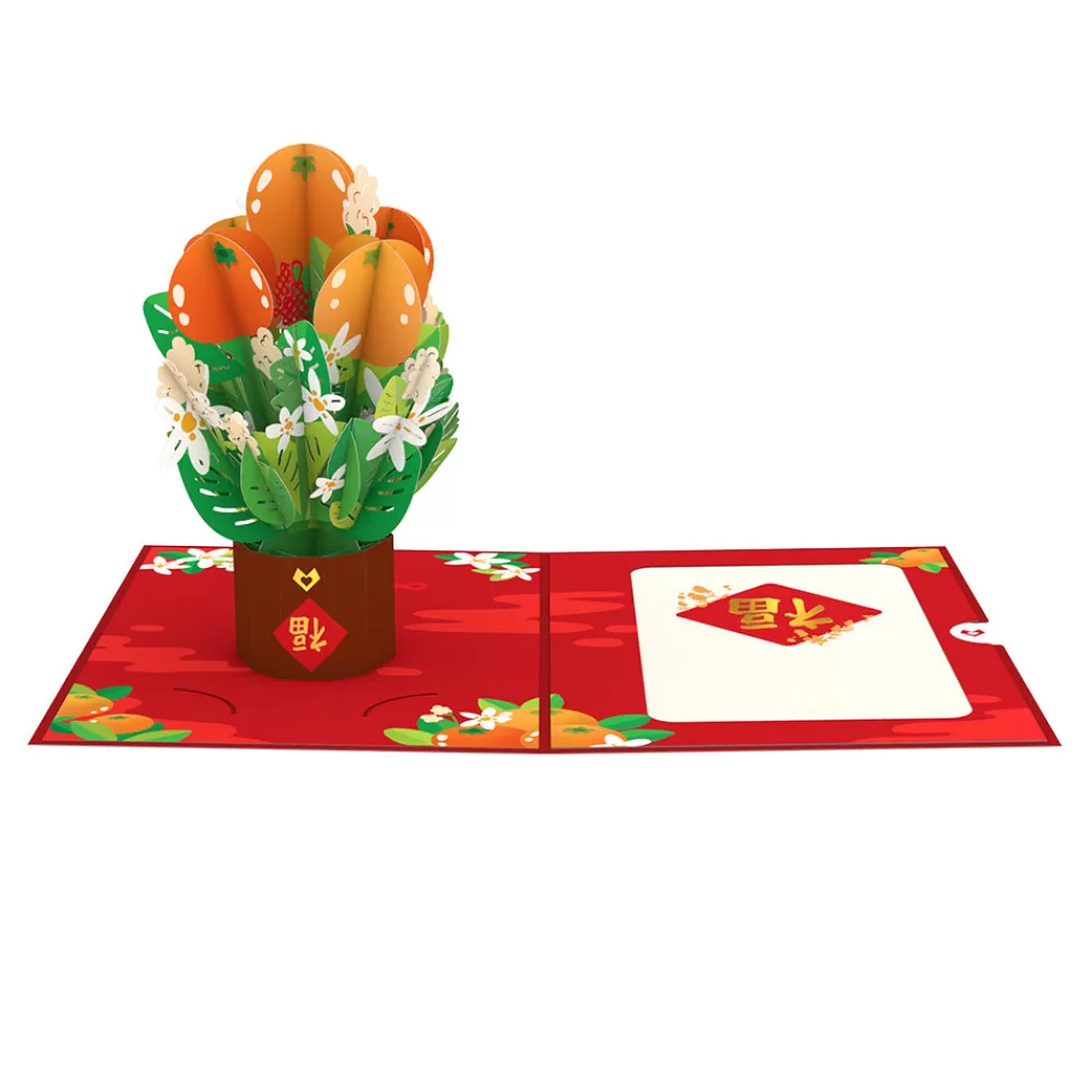 Lovepop Pop-Up Bouquets | Lunar New Year 1/29 | Lunar New Year Tangerine Tree Card with Mini Bouquet